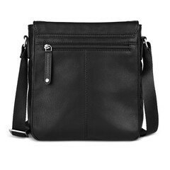 Кожена чанта за рамо Bugatti Black Magic, черна