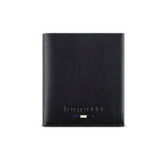 Кожен калъф за карти Bugatti Romeo, черен