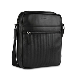 Кожена чанта за рамо Bugatti Joel L, черна