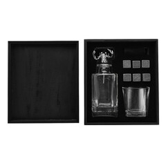 Комплект за уиски Harvey Makin Whisky Stag, декантер, чаша и охлаждащи камъни