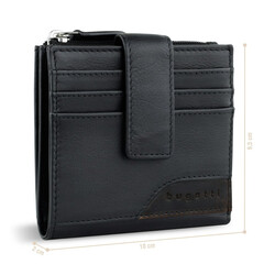 Кожен портфейл Bugatti Corso DeLuxe Mini Wallet, черен