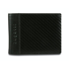 Кожен портфейл Bugatti Comet с капак, S, черен