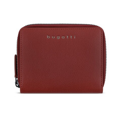 Дамски кожен портфейл Bugatti Mira Ladies Zip Wallet, червен