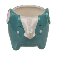 Декоративна керамична саксия, слон