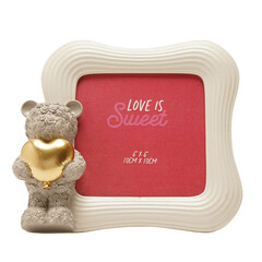 Фоторамка Love Is Sweet - Baby Bear Holding A Heart 10 x 10 см