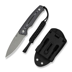 Туристически нож CIVIVI Altus Fixed Blade Gray and Black Layered G10