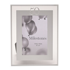 Стъклена фоторамка Milestone “50“ - 10 х 15 см