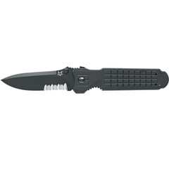 Джобен нож FKMD Predator II - 2F Liner, назъбен, черен