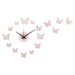 Стенен часовник Karlsson DIY Butterfly, розов