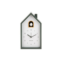 Часовник с аларма Karlsson Modern Cuckoo, зелен