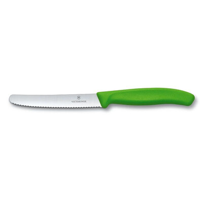 Нож за домати  Victorinox Swiss Classic 11 см., назъбено острие, зелен