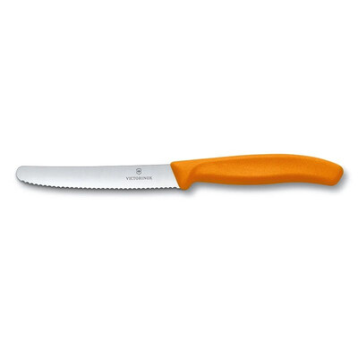 Нож за домати Victorinox Swiss Classic 11 см., назъбено острие, оранжев