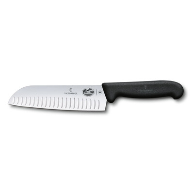Кухненски нож Victorinox Fibrox Santoku Knife, 170 мм, черен