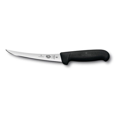 Кухненски нож Victorinox Fibrox за обезкостяване, извито и гъвкаво острие, 150 мм, черен