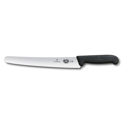 Кухненски сладкарски нож Victorinox Fibrox, 260мм, черен