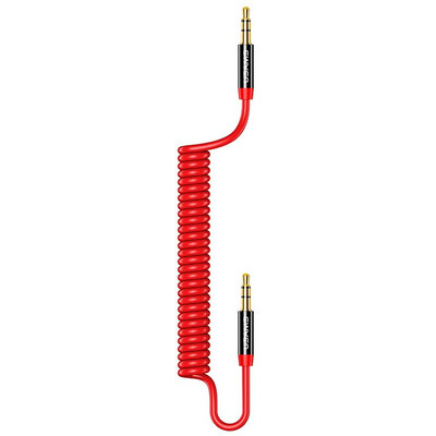 Кабел Usams Spring Audio Cable 1.2м, червен