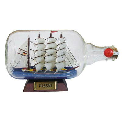Кораб в бутилка-PASSAT, L: 27,5cm, Ф: 12,5cm
