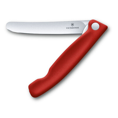 Кухненски сгъваем нож Victorinox SwissClassic, гладко острие, 11см, червен