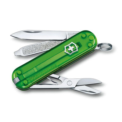 Швейцарски джобен нож Victorinox Classic SD Transparent Green Tea