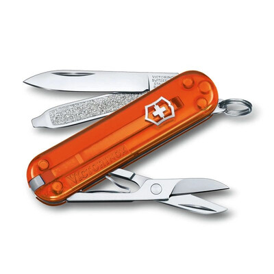 Швейцарски джобен нож Victorinox Classic SD Transparent Fire Opal