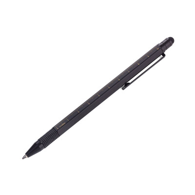 Многофункционална химикалка Troika-CONSTRUCTION SLIM, черен цвят