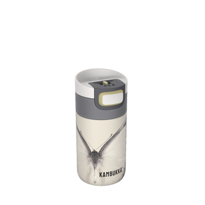 Термочаша ​от неръждаема стомана Kambukka Etna с термокапак 3 в 1 Snapclean®, 300 мл, Yellow Butterfy