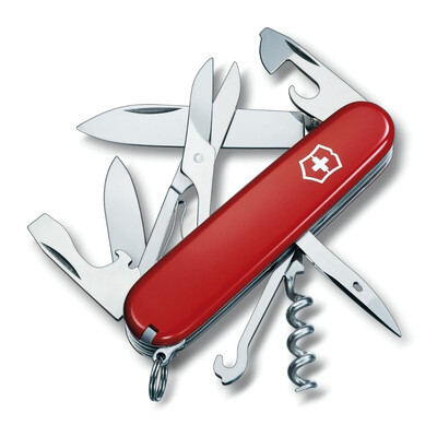 Швейцарски джобен нож Victorinox Climber 1.3703, червен, блистер