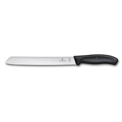 Кухненски нож за хляб Victorinox Swiss Classic, назъбено острие, 21см, черен