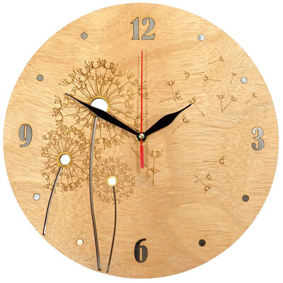 Дизайнерски часовник Wood flowers