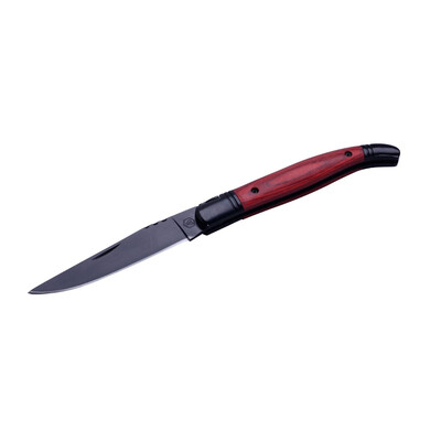 Сгъваем нож LAGUIOLE FOLDABLE KNIFE BLACK BLADE RED PAKKA, червено дърво
