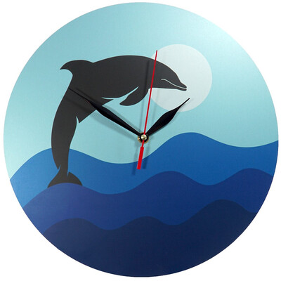 Дизайнерски часовник Aluminium animal dolphin