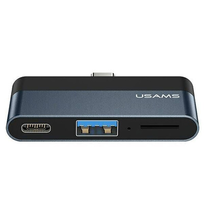 Хъб Usams SJ491 Type-C Mini HUB (Type-C+USB+Micro SD)