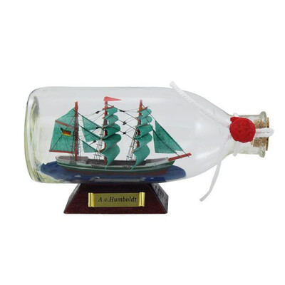 Кораб в бутилка-A.v Humboldt,L16cm, H 8cm, Ф:6cm