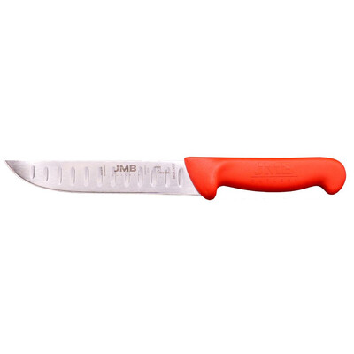 Нож JMB за обезкостяване H2-GRIP, право острие с алвеоли, червен