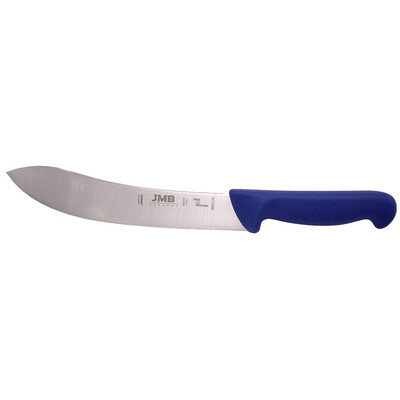Нож JMB за дране H2-grip, извит,твърд,17.5см,син