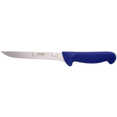 Нож JMB за обезкостяване H2-grip, право, твърдо острие,15см, син