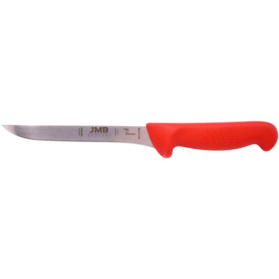 Нож JMB за филетиране H2-grip, право, гъвкаво острие, 15 см, червен