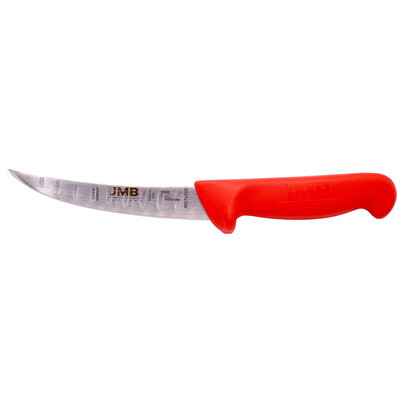 Нож JMB за обезкостяване H2-grip, сантоку, извит, червен