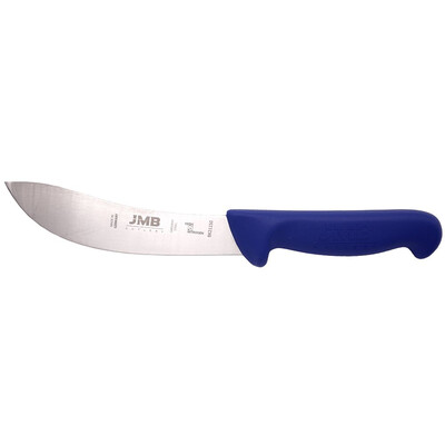 Нож JMB за дране H2-grip, извит, твърд, 15см, син