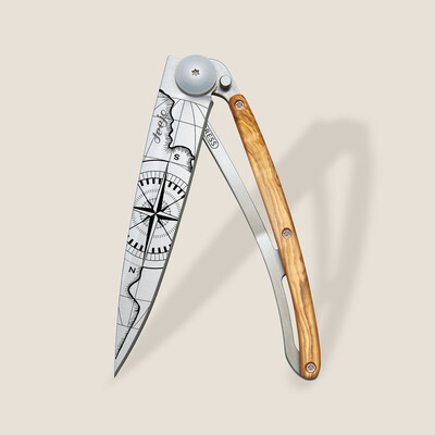 Джобен нож Deejo 37g, Olive wood / Terra Incognita