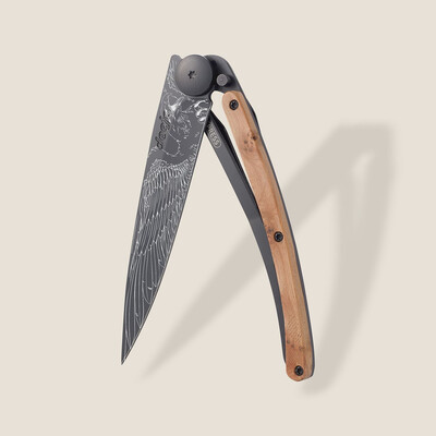 Джобен нож Deejo 37g, Juniper wood / Eagle