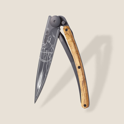 Джобен нож Deejo 37g, Olive wood / Sagittarius