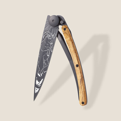 Джобен нож Deejo 37g, Olive wood / Aries