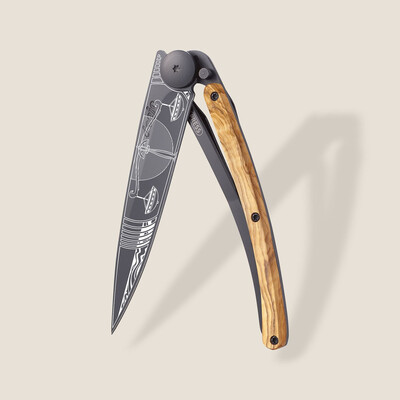 Джобен нож Deejo 37g, Olive wood / Libra