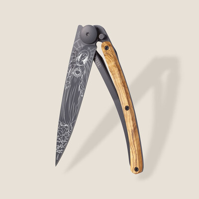 Джобен нож Deejo 37g, Olive wood / Virgo