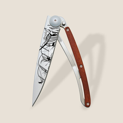 Джобен нож Deejo 37g, Coral wood / Corsair