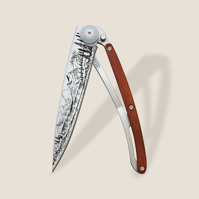 Джобен нож Deejo 37g, Coral wood / Mountain