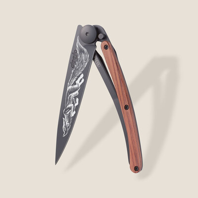 Джобен нож Deejo 37g, Coral wood / Fox