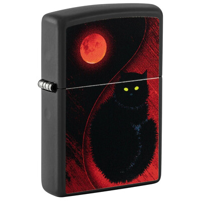Запалка Zippo 48453 Black Cat Design
