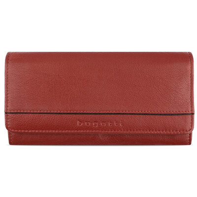 Дамски кожен портфейл Bugatti Banda Ladies Wallet, червен